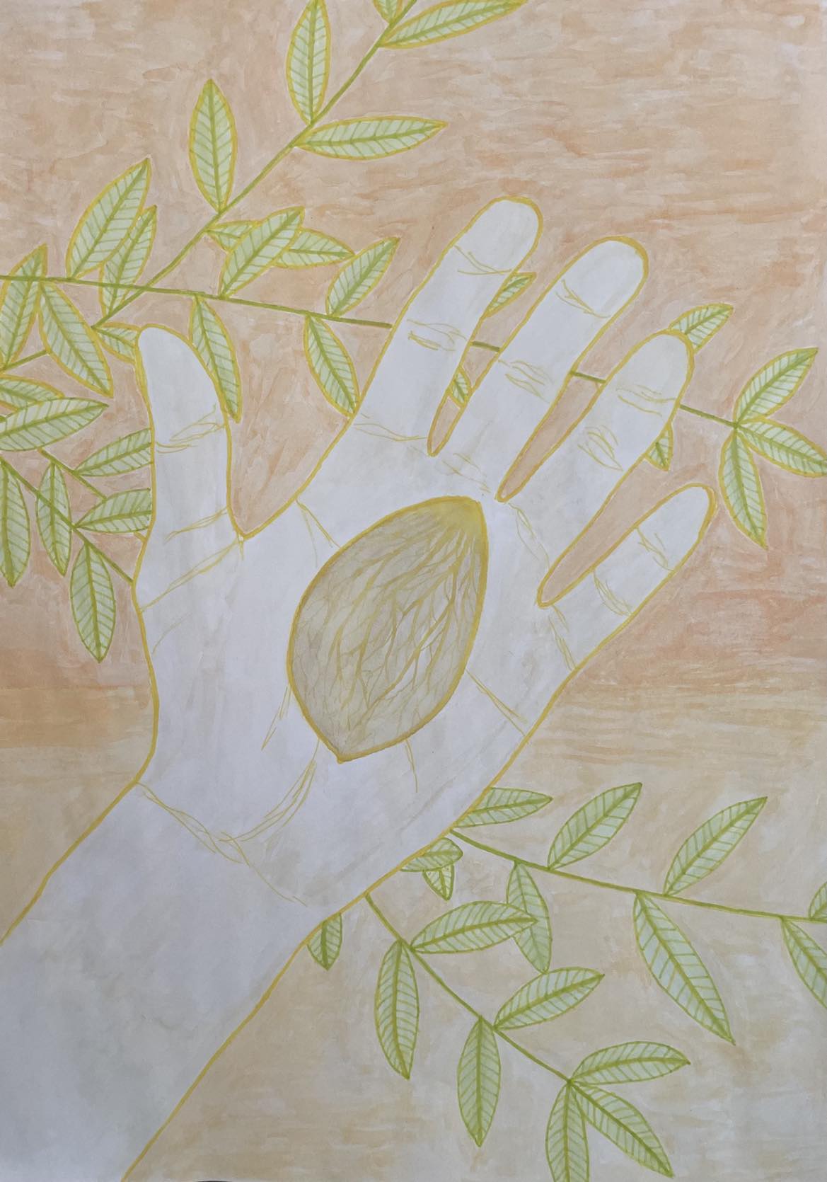 Olive pit artwork by Tuna Baydin